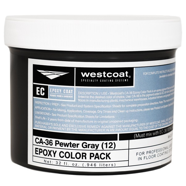 Westcoat CA-36 Pewter Gray 32 oz. Epoxy Color Pack